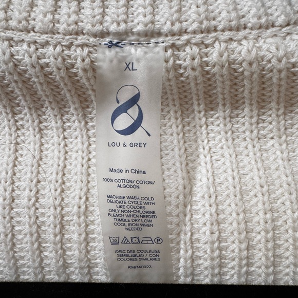 Lou & Grey Off-White Ribbed Knit Sweater - Picture 5 of 5